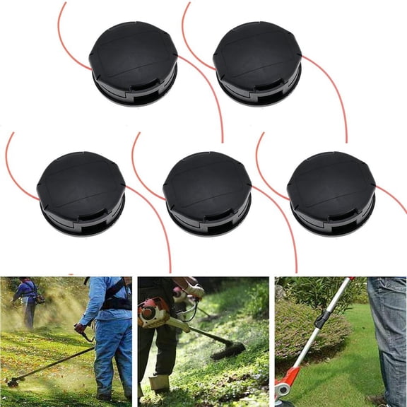 5pcs String Trimmer Head SRM-225 Fit for Echo Speed Feed 400 SRM-230 SRM225 SRM-210 SRM2100 Echo Weed Eater PAS210 PAS211 PAS225 PAS230 PAS260