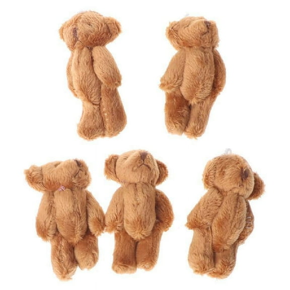 5pcs Stuffed Bear for Doll Joint Hand Purse Pendant Party Gift Women Favo