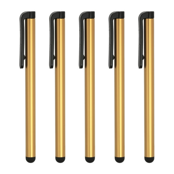 5pcs Stylus Pens for Screens Universal Capacitive Stylus Pencil for All Capacitive Screen Device Gold