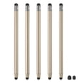 thumbnail image 1 of 5pcs Stylus Pens for Touch Screens with 2 Extra Tips Capacitive Stylus Universal Tablet Pen, Champagne Gold, 1 of 6