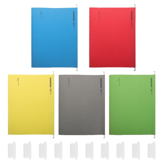 Supvox Practical Assorted Color Paper File Folders for Home Office Document Organizer 5Pcs