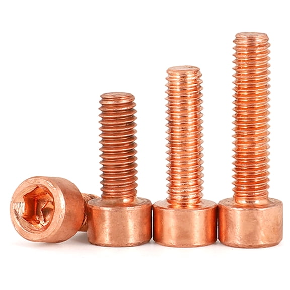 (5pcs) T2 Purple Copper Socket Head Cap Screws , M6x35mm