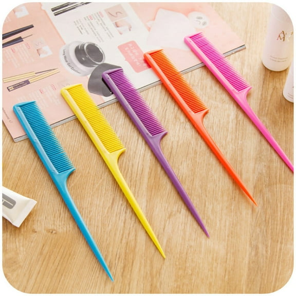 5pcs Tail Comb Styling Comb Anti Static Heat Resistant Teasing Comb Salon Comb for Making Modelling Salon Home Mixed Color