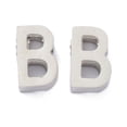 thumbnail image 1 of 5pcs Tarnish Resistant 304 Stainless Steel Alphabet Stainless Steel color Letter.B 8x5x3mm Hole: 1.8mm, 1 of 3