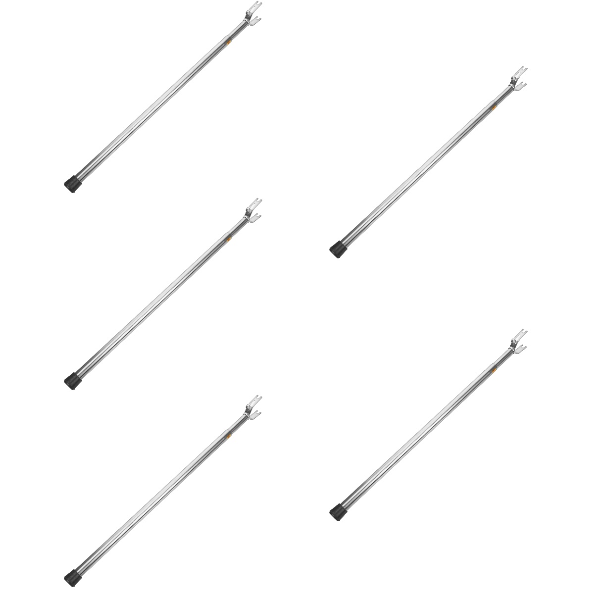 5pcs Telescoping Clothesline Prop Clothing Pole Retractable Clothesline