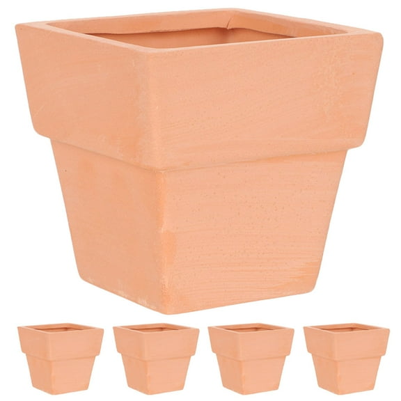 5pcs Terracotta Pot Clay Flowerpot Mini Nursery Pot Thickened Plant Nursery Pots Flower Containers