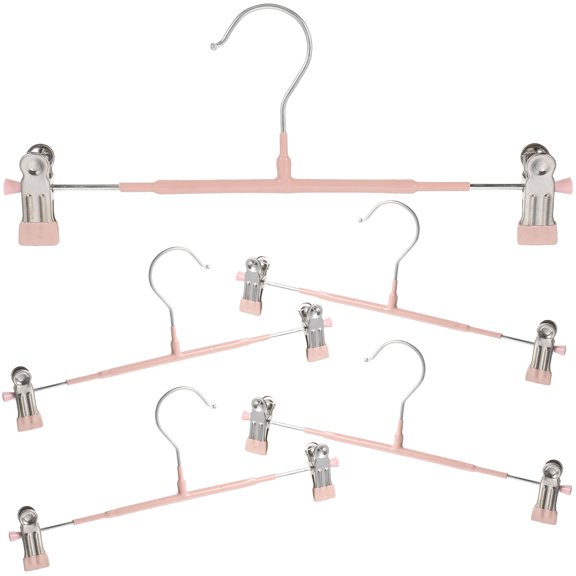 5pcs Thicken Stainless Steel Clothes Hanger Sturdy Telescopic Pants Hanger Length Adjustable Hanger