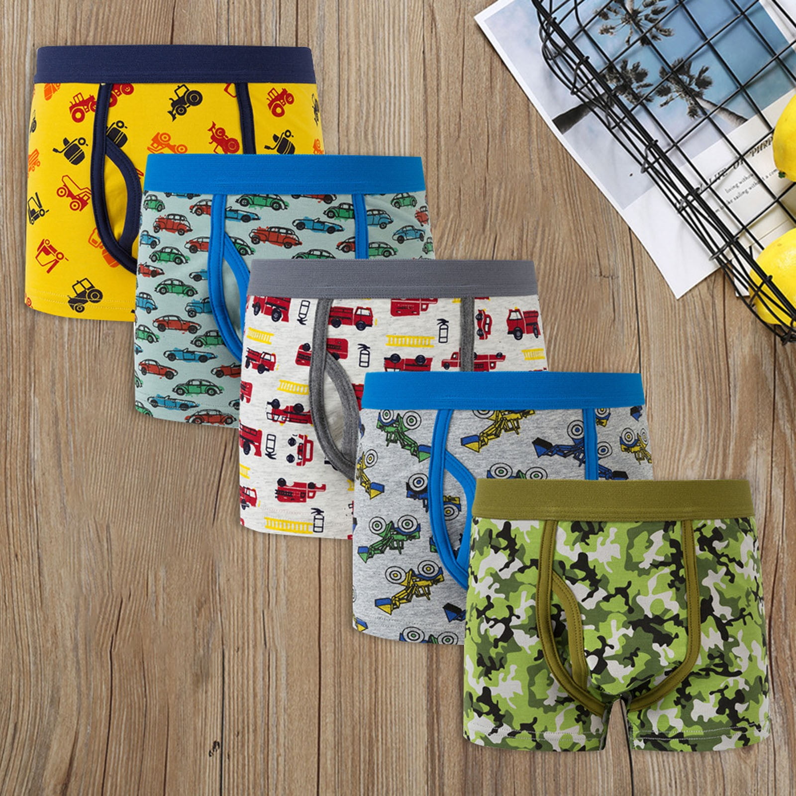 5pcs Toddler Big Kids Boys Panties Children Panties Flat Horn Dinosaur 5pcs-toddler-big-kids-boys-panties-children-panties-flat-horn-dinosaur