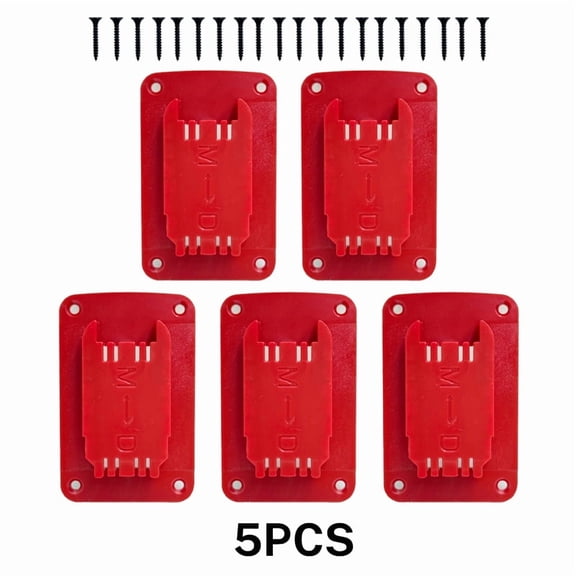 5pcs Tool Holder Dock Wall Mount Storage Rack For Dewalt 14.4V/18V/20V For Milwaukee 18V Fixing Devices Drill Tools Holder
