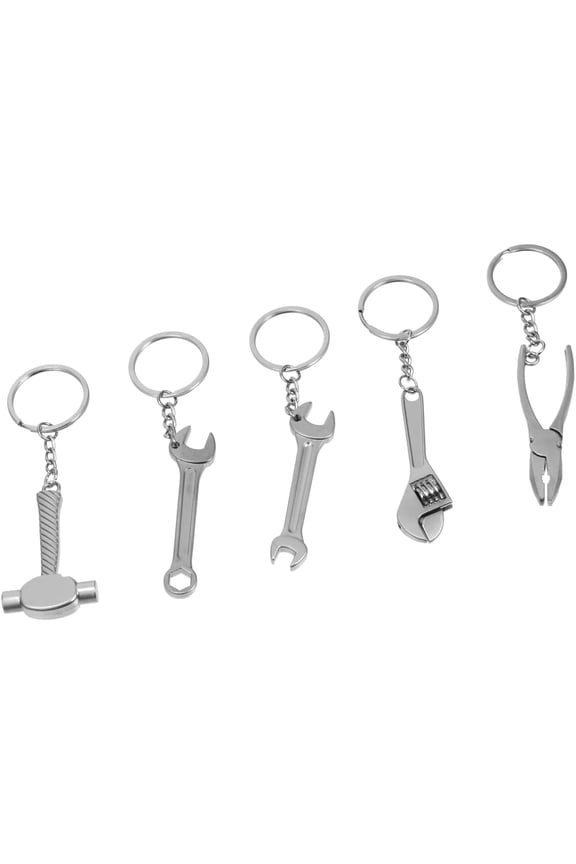 5pcs Tool Keychain Car for Men Metal Trim Mini Hammer Multitool Repair Tools