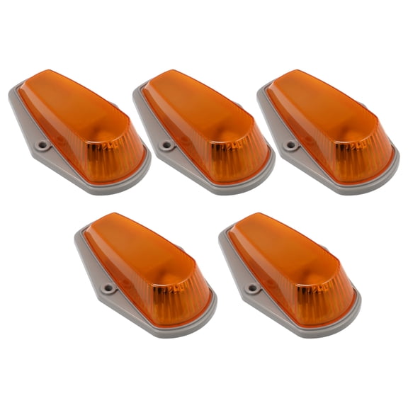 5pcs Top Cab Marker Light Yellow Covers Lens Yellow Top Cab Clearance LED Light for Ford F-150 F-250 F-350 1980-1997