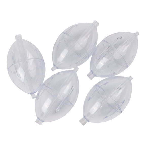 5pcs Transparen Cast For In-Line Bubble Float Fishing Hollow Balls Oval Slip