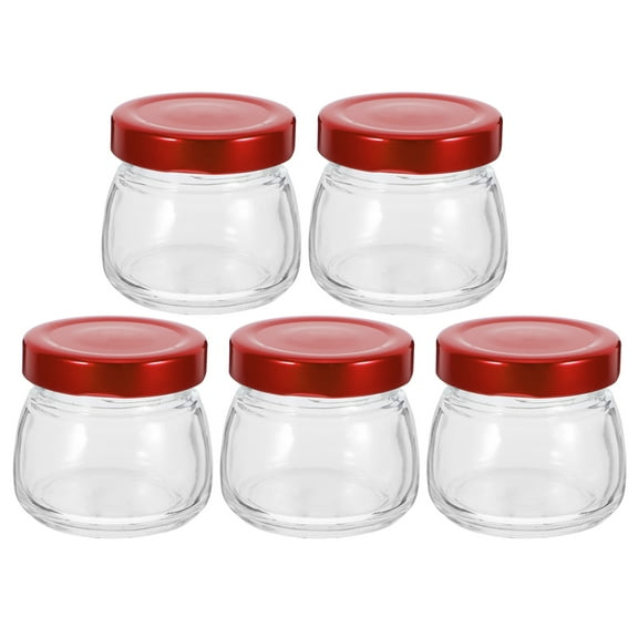 GAXIRE Glass Storage Bottles Set of 5 Sealed Liquid Containers for Kitchen, Bathroom, and Home Organization