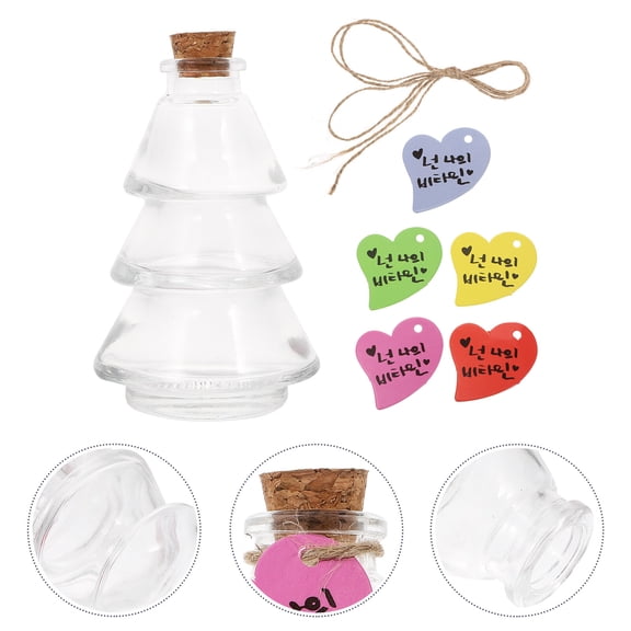 LEORX Drift Bottles Cylindrical Wood 5Pcs 4.3X2.6In