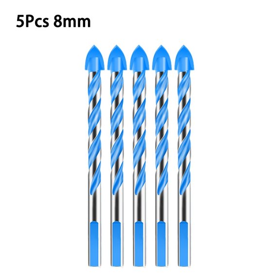 5pcs Triangle Drill Bits for Glass, Marble, and Tile, Made from Cemented Carbide for Precision Drilling (8mm)