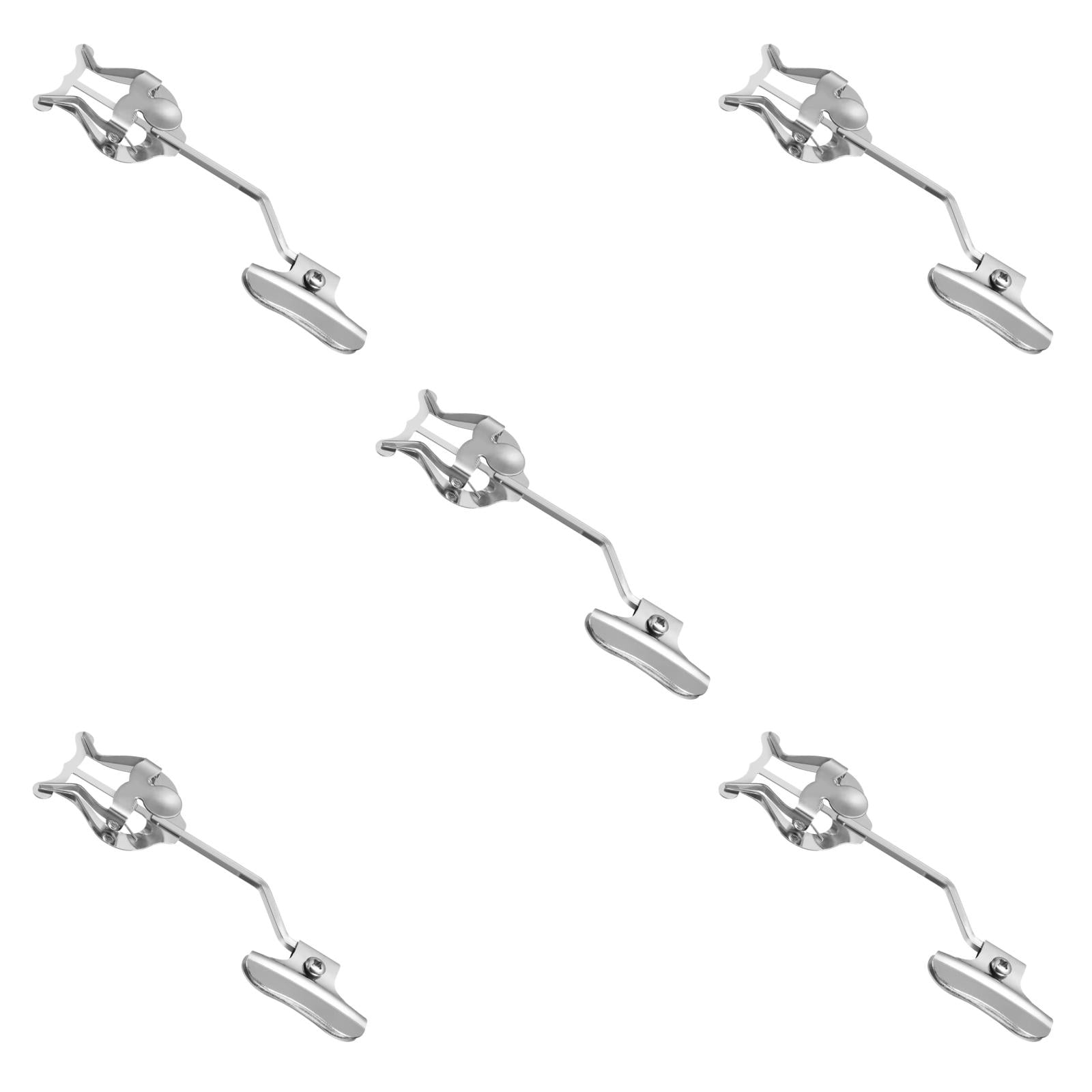 5pcs Trumpet Trombone Sheet Music Clip Trumpeter Lyre Sheet Music Clamp-on Holder (Silver)