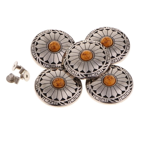 5pcs Turquoise Rivets Decoration Clasp Buttons DIY Leather Crafts , Orange