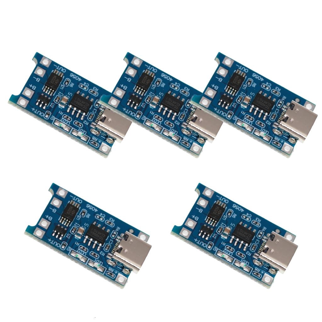 5pcs Type C/Micros USB Interfaces 18650 Lithiums Battery Charging ...