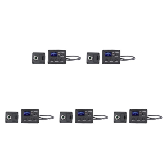 5pcs Ukelele Piezo Pickup EQ Amp for Ukulele LCD Display Tuner 3-Band EQ Equalizer