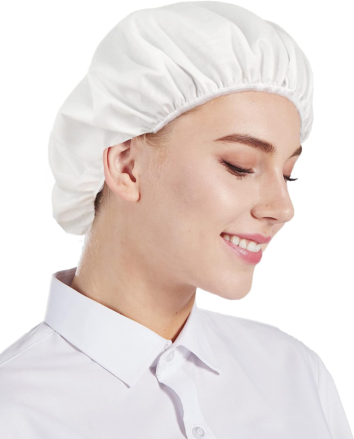 5pcs Unisex Elastic Chef Hat Mesh Cap Kitchen Cooking Chef Cap Mesh ...