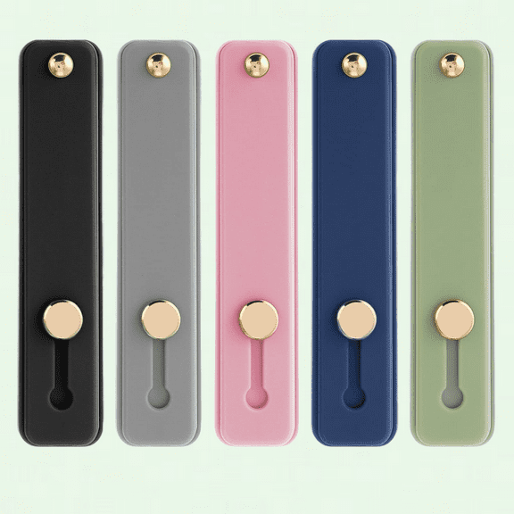 5pcs Universal Telescopic Phone Strap Finger Loop Grip Holder Kickstand, Non-slip Silicone Belt for Most Smartphones (Multicolor Style A)