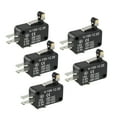 thumbnail image 1 of 5pcs V-155-1C25 Black Hinge Roller Lever Micro Limit Switches, 1 of 4