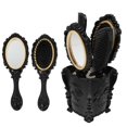 5pcs Vintage Hair Brush Hand Mirror Comb Mini Vanity Set Makeup Vanity
