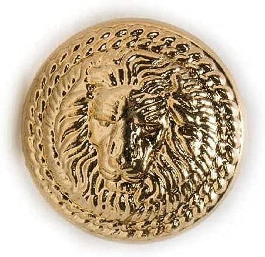 5 PCS Engraved Metal Buttons - Gold, Black Gold, White Gold Copper Buttons For DIY Clothing, Coats, Crafts