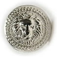 thumbnail image 1 of 5pcs Vintage Lion Pattern Shank Metal Button Round for Sewing Clothing Suits Blazer Jacket Uniform Handwork (Silver, 25mm), 1 of 11