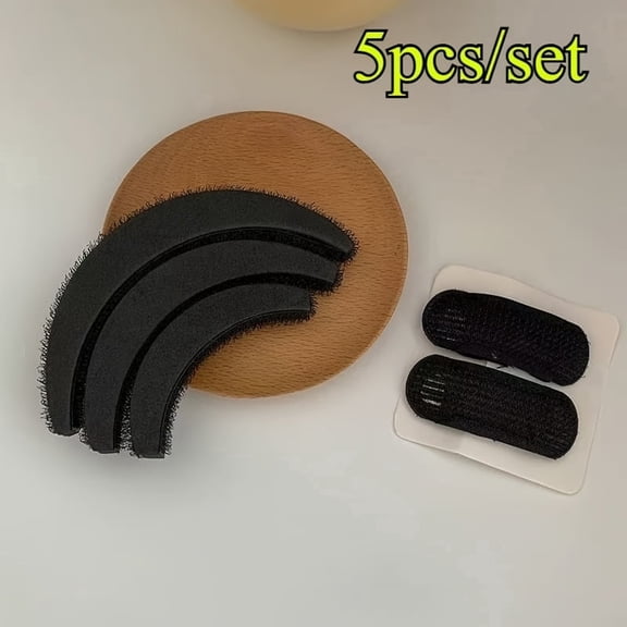 5pcs Volumizing Hair Clips, Hair Puff Styling Pads, Bang Lifting Pads, Hook-and-Loop Design Prevents Slipping, Easily Creates Full Hair Volume