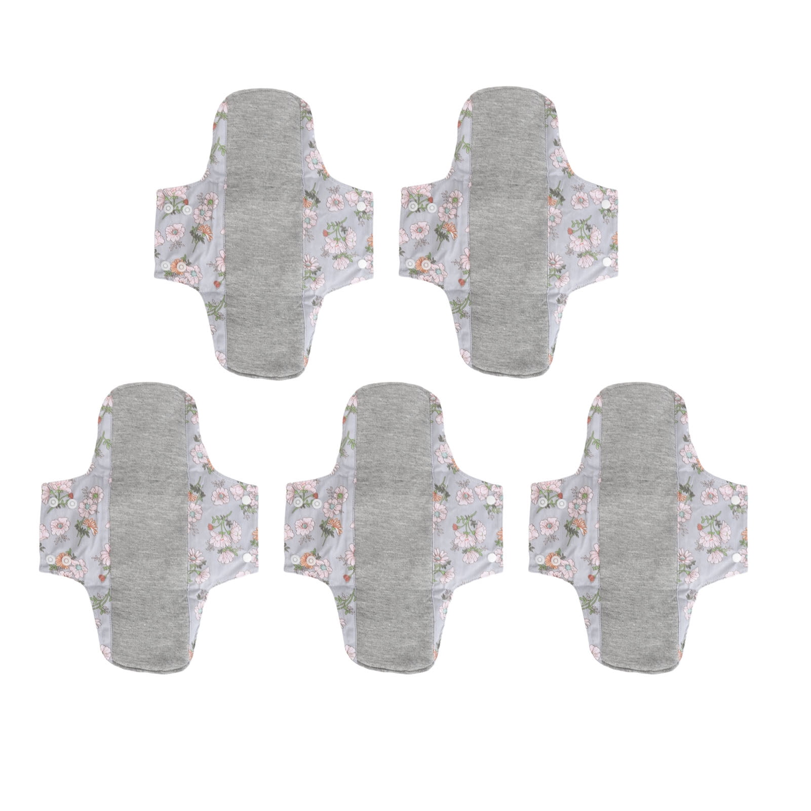 5pcs Washable Sanitary Pads Leak Proof Highly Absorbent Pure Cotton