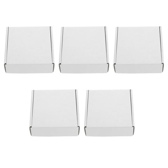 5-Pack Small Kraft Paper Cardboard Boxes for Mailing, Packaging, Projects, Versatile and Use