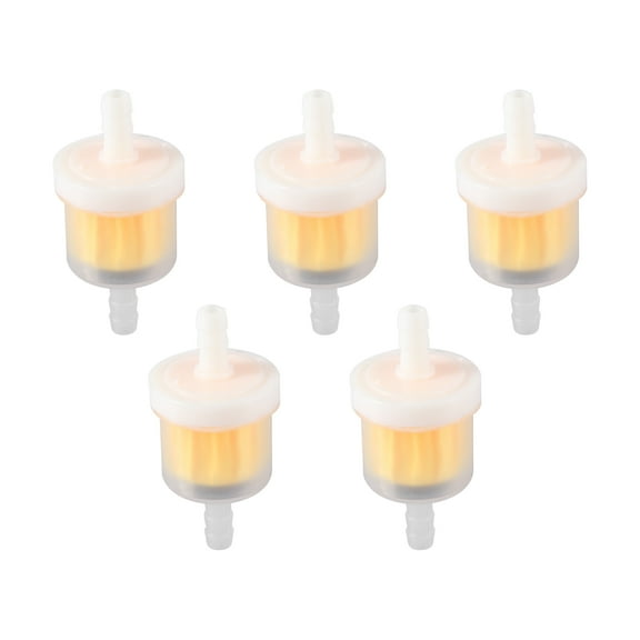 5pcs White Yellow Plastic Fuel Filters Engine Gas Fuel Line Filter with Magnet Replacement for Motorcycle ATV Dirt Bike