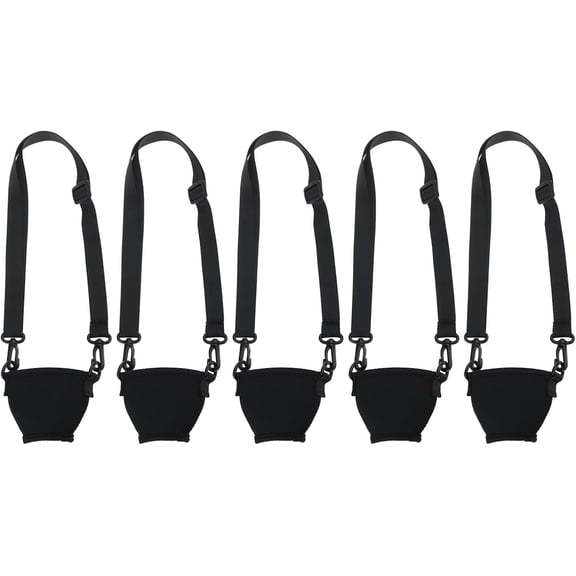 5pcs Wine Glass Neck Holder, Wine Glass Sleeve with Adjustable Neck Strap Portable Wines Bottle Holder Strap for Hanging Cup Holders Insulator Cover for Travel Outdoor Drinking(Q)