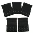 thumbnail image 1 of 5pcs Women 4Rows Band Extender Stretchy Bra Strap Replacement - Black, as described, 1 of 8