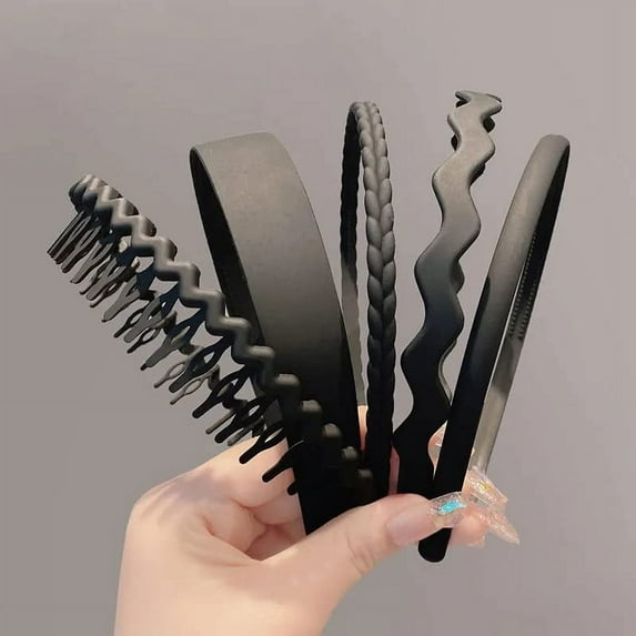 5pcs Women Headbands Face Washing Hair Bands Sports Headbands Plastic Headbands with Teeth