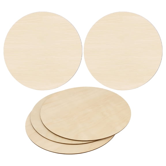 5pcs Wood Circles For Crafts Unfinished Wood Rounds Wood Sheets Blank Wood Circle For Crafts Painting School Projects Door Hanger