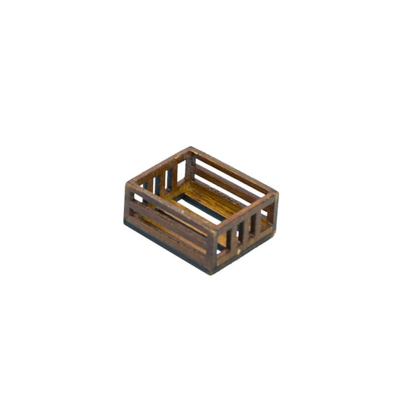 5pcs Wooden Fruit Box Miniature Ornaments Micro Landscape Dollhouse Accessories Pretending Prop Decorations Coffee 37x31x16mm