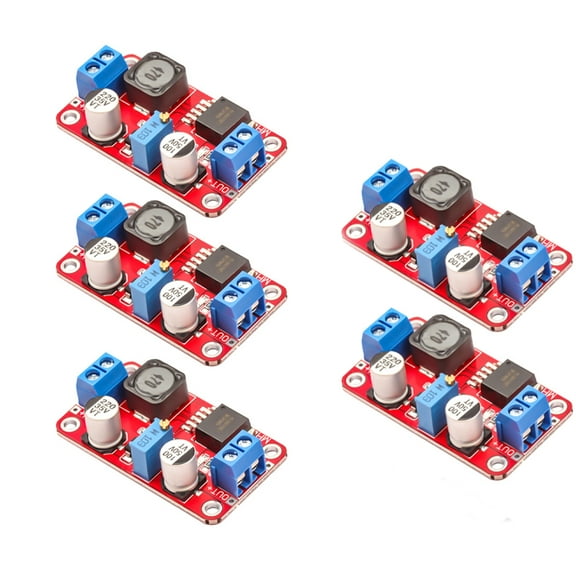 5pcs XL6019 Adjustable Boost Power Supply Module 5A Current High Power DC to DC Step-up 5V 6V 12V 24V 3-35V to 5-40V Converter Adjustable Voltage Regulator Power Modules Boost Module Booster