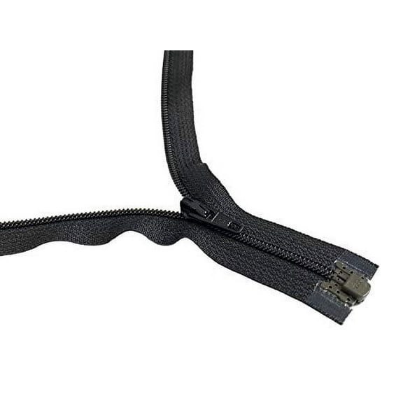 5pcs Ykk Number 3 Nylon Coil Separating Zippers Bulk for Tailor Sewing Crafts Color Black - Made in USA (12 inches)