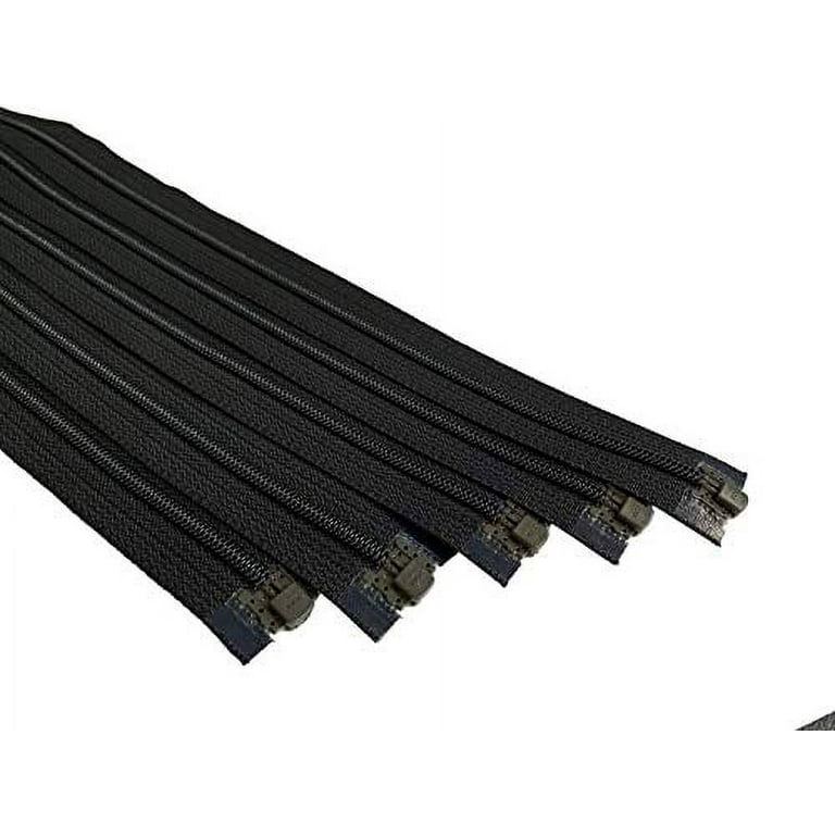 5pcs Ykk Number 3 Nylon Coil Separating Zippers Bulk for Tailor Sewing  Crafts Color Black - Made in USA (30 inches) 