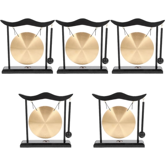 5pcs Zen Table Gong Meditation Desk Bell Copper Bell Ornament Housewarming Blessing Gift