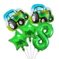 thumbnail image 1 of 5pcs farm theme birthday party balloons, 32inch green number 8 balloon ,tractor aluminum foil balloon for Party decoration, 1 of 10