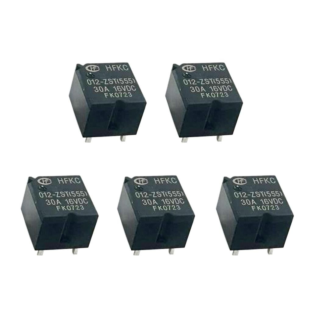 5 Pezzi Rel&egrave; HONG FA HFKC 012-HST (555) &ndash; 30A 16VDC, Nuovi Di Zecca, Componenti Elettrici