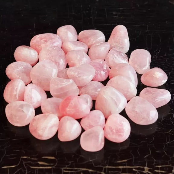 Rose Quartz Tumbled Stones, Polished Natural Crystal Healing Stones, Pink Gemstone Pocket Rocks for Meditation, Reiki, Home Dcor and Collecting