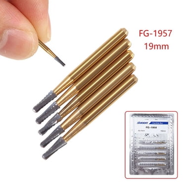 10-Pack FG-1958 Dental Tungsten Carbide Burs – High Speed Metal & Crown Cutting, Friction Grip