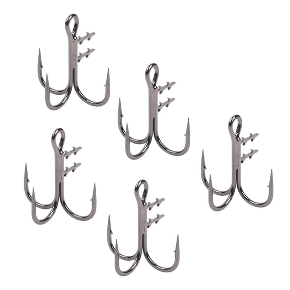 5pcs round treble hook for SHARK TOOTHs FIXED BAIT With Bait Holder Spikes
