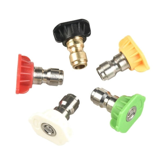 5pcs/set Car Wash Nozzle 1/4" Quick Connector Metal Lances Nozzle High Pressure Water Guns Soap Washing Nozzle