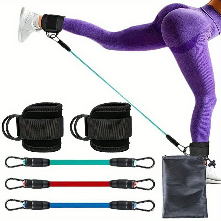 5pcs set Fitness Pro Resistance Bands Adjustable Ankle Buckles Leg Trainer Hip Trainer Exercise Leg Straps for Strengthening Legs Glutes and Hips Portable Durable and Easy to Use Walmart