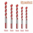 thumbnail image 1 of 5pcs/set Multifunctional Alloy Tile Drill Bits For Ceramic Glass Wall Drilling, 1 of 12